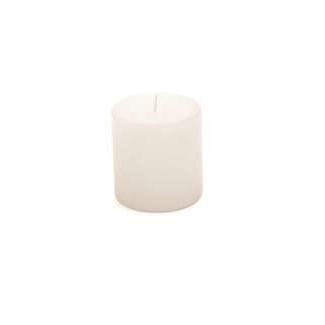 Candela moccolo "Rustico" in cera bianca, diametro 8 cm, altezza 10 cm