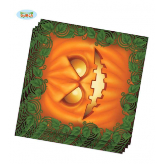Tovagliolo stampa "Zucca" 33x33 cm, confezione da 20 pezzi