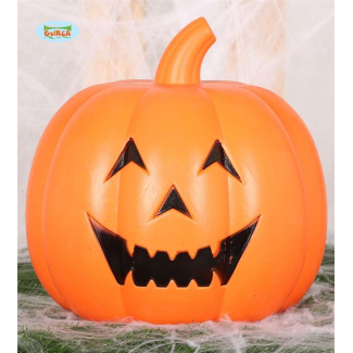 Zucca in plastica con luce e suono, diametro 30 cm