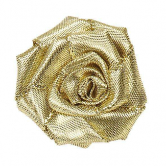 Rosa in lurex metal pick chiudipacco