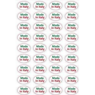 Etichetta adesiva ovale "Made in Italy", confezione da 360 pezzi