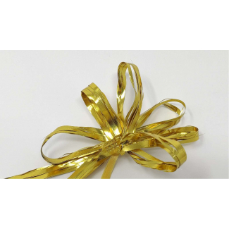 Rafia basic "sveltostrip" oro in confezione da 50 pezzi, diametro fiocco 14 cm