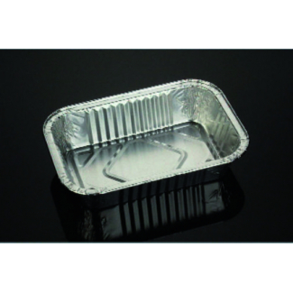 Vaschetta alluminio da 3 porzioni, base rettangolare, 139x204x44mm, confezione da 100 pezzi