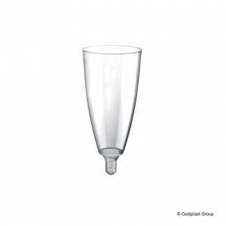 Bicchiere flute plastica in PS trasparente 120cc confezione da 20 pezzi
