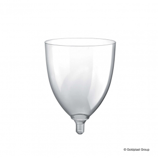 Bicchiere plastica calice maxi in PS trasparente 300cc, confezione da 20 pezzi