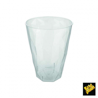 Bicchiere trasparente in PS effetto ghiacciato, confezione da 20 pezzi