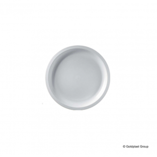 Piatto serie "Round" bianchi in plastica pp