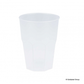 Bicchiere cocktail PP trasparente frosted 420cc, confezione da 20 pezzi