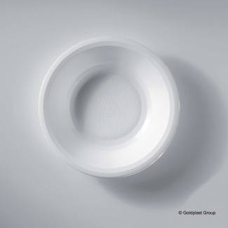 Piatto serie "Round" bianchi in plastica pp