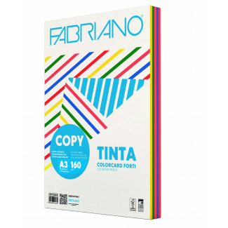 Risma di carta "Mixforti" da 160 gr/mq, formato A3, confezione da 100 fogli