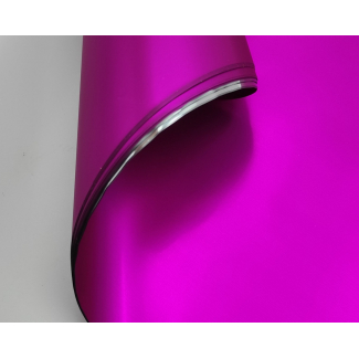 Carta regalo metallizzata satinata, fogli formato 70x100 cm, colore fucsia, confezione da 25 pezzi