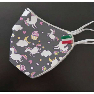 Mascherina bambino/a filtrante e lavabile confezione da 1 pezzo