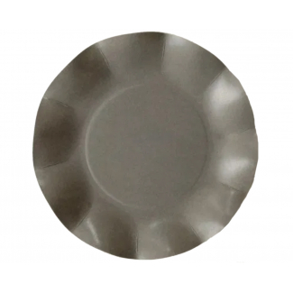 Piatto in cartoncino grigio compostabile, confezione da 8 pezzi