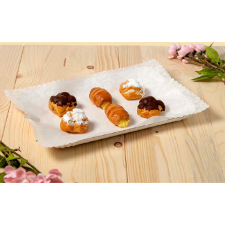 Vassoio cartone bianco rettangolare, modello "Milano", confezione da 1 kg