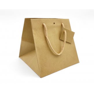 Shopper avana "kube" fondo quadrato, 18x18x18cm, confezione da 10 pezzi