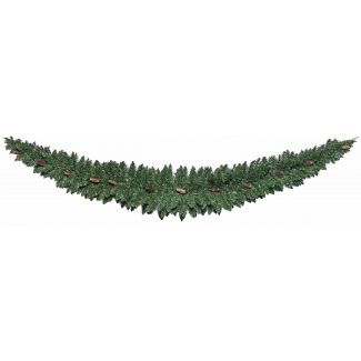 Festone di pino con pigne, lunghezza 270 cm, diametro massimo 45 cm