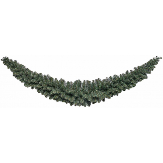 Festone di pino verde, lunghezza 270 cm, diametro massimo 40 cm