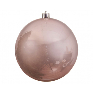 Sfera infrangibile lucida rosa perlato, diametro 20 cm