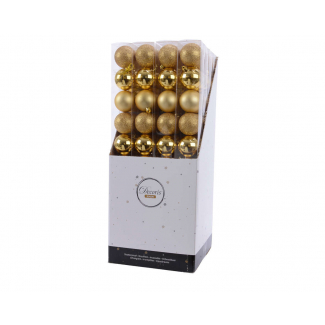 Sfera infrangibile oro diametro 6 cm, confezione da 10 pezzi assortiti