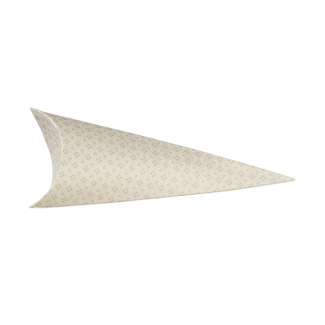 Cono porta confetti in cartoncino fantasia tortora, 75x190mm, confezione da 10 pezzi