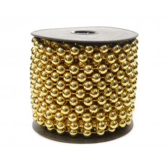 Filo di perline oro, diametro 8 mm, lunghezza 10 metri
