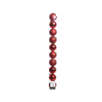 Sfera infrangibile rosso diametro 6 cm, confezione da 10 pezzi assortiti