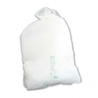 Sacco bidone bianco biodegradabile in rotolo, 110 litri, 70x110cm, confezione da 20 pezzi