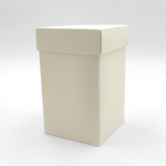 Scatola base quadrata in cartone avorio con coperchio, confezione da 10 pezzi
