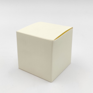 Scatola automontante base quadrata in cartone avorio, confezione da 10 pezzi