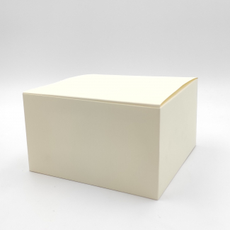 Scatola automontante base quadrata in cartone avorio, confezione da 10 pezzi