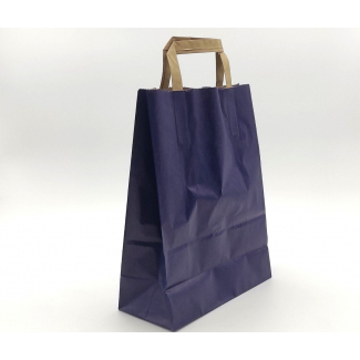 Shopper sealing millerighe blu con maniglia piatta