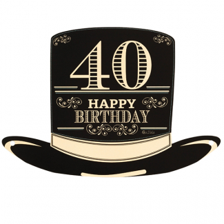 Photo booth cappello a cilindro decoro "30-40-50 anni", confezione da 4 pezzi