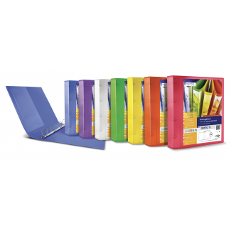 Raccoglitore "Myto", formato A4, 4 anelli diametro 30 mm, dorso 4 cm, con tasca frontale personalizzabile, colori assortiti