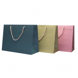 Shopper avana rinforzato, con fondo largo e maniglia cordone in cotone
