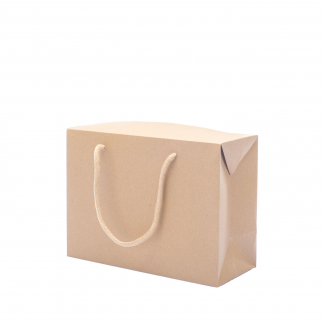 Bag box avana, con chiusura ad alette pieghevoli, con maniglie in cordone cotone