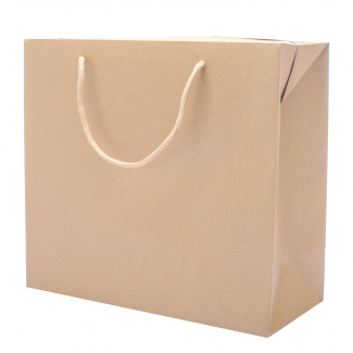 Bag box avana, con chiusura ad alette pieghevoli, con maniglie in cordone cotone