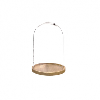 Base in legno MDF naturale, diametro 21.5 cm, altezza 2 cm