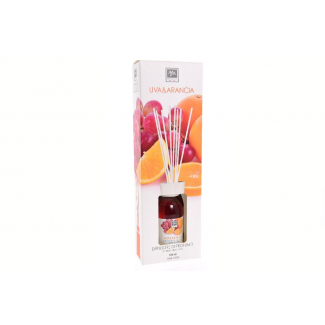 Diffusore di profumo essenza "Uva & arancia" con bacchetti in cotone, 125ml