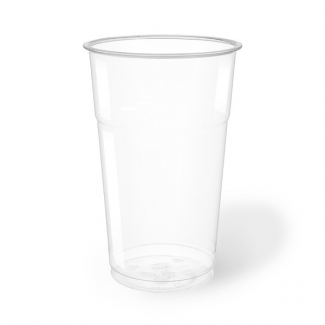 Bicchiere trasparente 500cc in R-PET, confezione da 50 pezzi