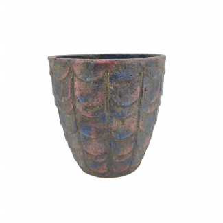 Vaso alto in resina blu cangiante, varie misure