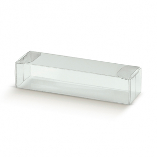 Scatola in plastica trasparente, con base rettangolare automontante, confezioni da 10 pezzi