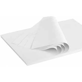 Carta cellulosa bianca da 22 gr in fogli 100x150 cm, confezione da 5 kg