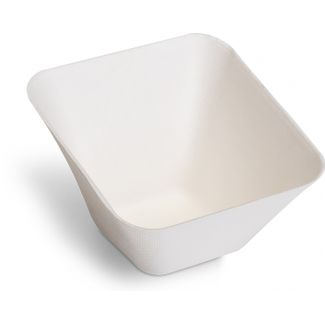 Mini ciotola design svasato "Pulp" in polpa di cellulosa biodegradabile, confezione da 50 pezzi