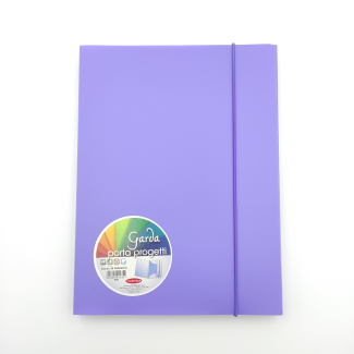 Carpetta in PP 3 lembi con elastico, 25x35 cm, dorso 3 cm, vari colori