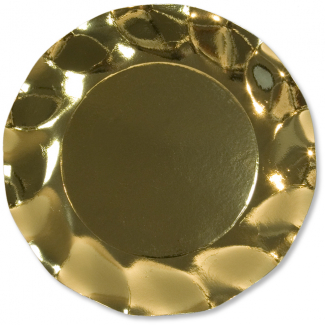 Piatto oro lucido linea "Petalo", confezione da 8 pezzi