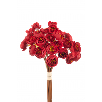 Bouquet ranuncoli rosso 38 cm