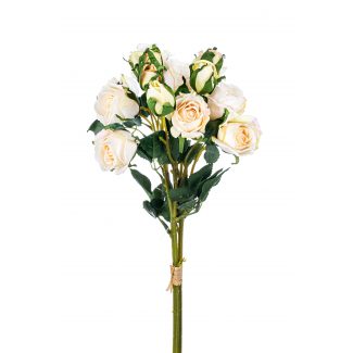 Bouquet boccioli rose crema 40 cm