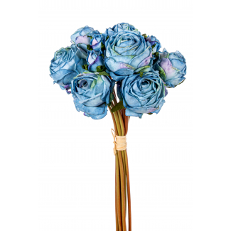 Bouquet rose blu 40 cm