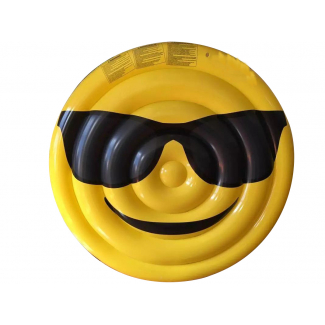 Materassino gonfiabile emoji " occhiali da sole " diametro 150 cm.
