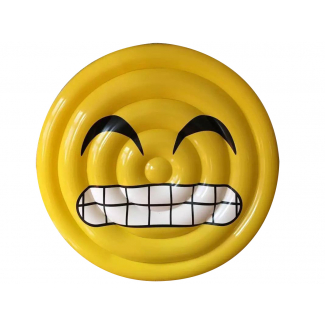 Materassino gonfiabile emoji " sorriso con i denti " diametro 150 cm.